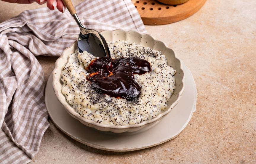 Germknödel Milchreis