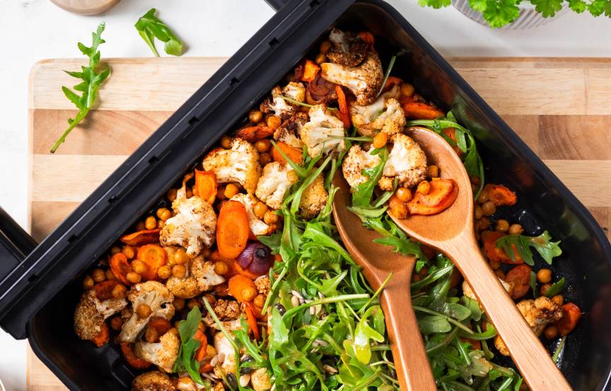 Airfryer-Feierabendblech Knusper-Salat