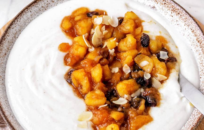 Bratapfel Protein-Grießbrei