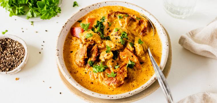 Cremige Hähnchen-Käse-Suppe