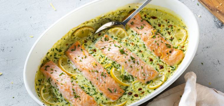 Lachs in Senf-Zitronen-Soße Lachs in Senf-Zitronen-Soße