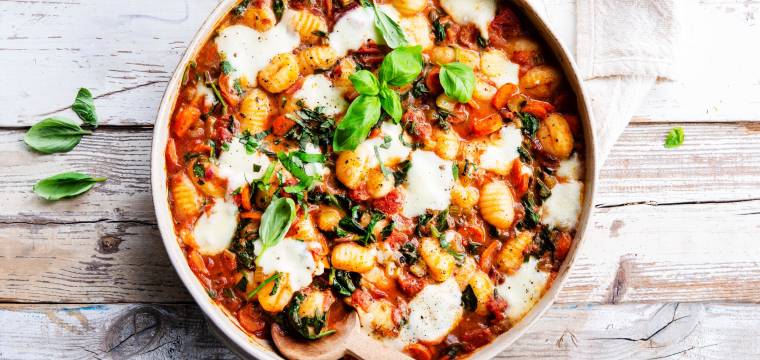 Gnocchi-Gratin mit Tomatensoße