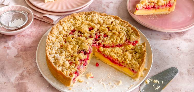 Johannisbeerkuchen mit Streuseln Johannisbeerkuchen mit Streuseln