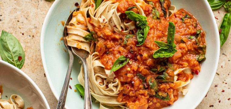15-Minuten-Linsen-Bolognese