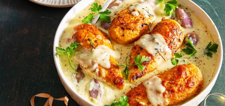 Cremiges Knoblauch-Parmesan-Hähnchen