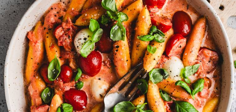 Schupfnudelpfanne Tomate-Mozzarella