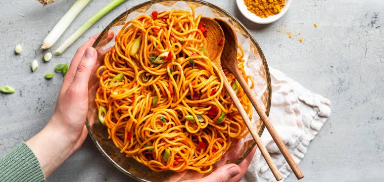Der Absolute-Renner-Spaghettisalat mit Curry Der Absolute-Renner-Spaghettisalat mit Curry