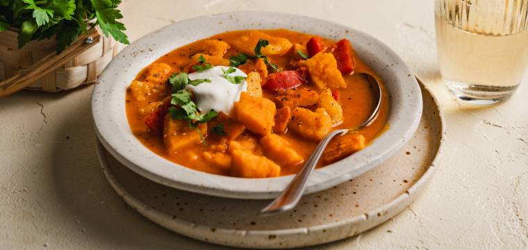 Einfaches Kürbisgulasch