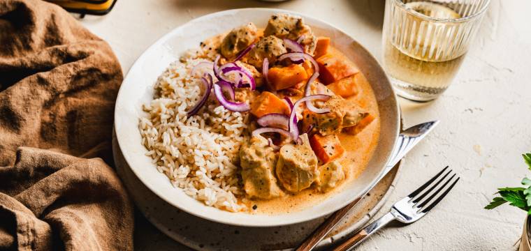 Hähnchen mit Indian-Summer-Soße