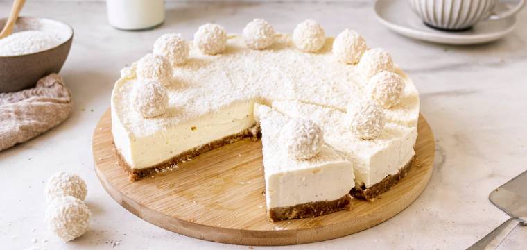 No Bake „Raffaello" Cheesecake