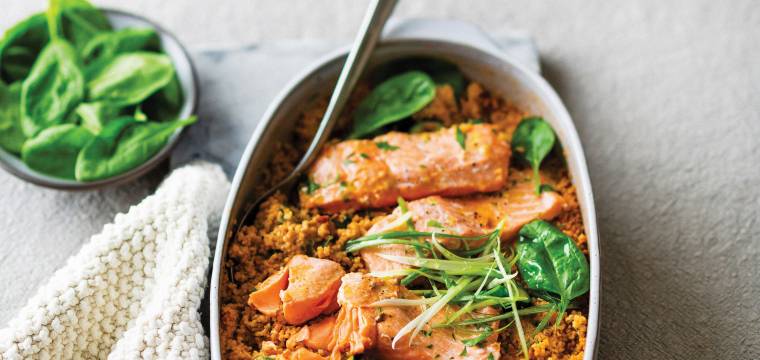 Lachs mit mediterranem Couscous Lachs mit mediterranem Couscous