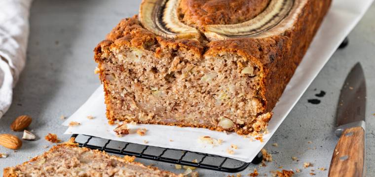 Dinkel-Bananenbrot ohne Zucker
