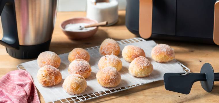 Quarkbällchen aus Monsieur Cuisine und Heißluftfritteuse