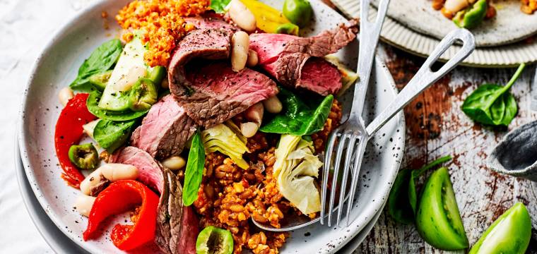 Rindfleisch-Salat mit Tomaten