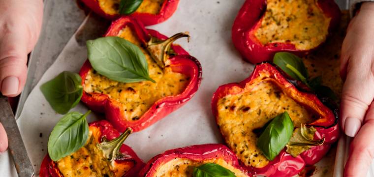 Ofenpaprika mit Brunchcreme Toskana Ofenpaprika mit Brunchcreme Toskana
