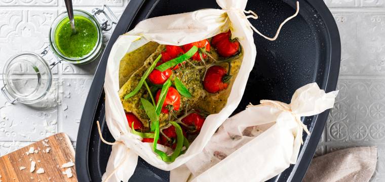 Einfacher Bärlauch-Kabeljau aus dem Dampfgarer