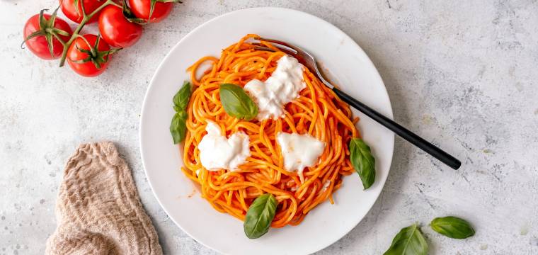 Nudelsoße mit Burrata
