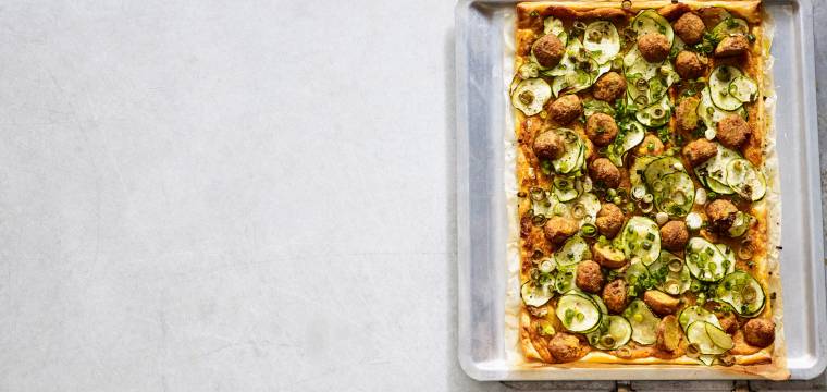 Schnelle Falafel-Blätterteig-Tarte Schnelle Falafel-Blätterteig-Tarte