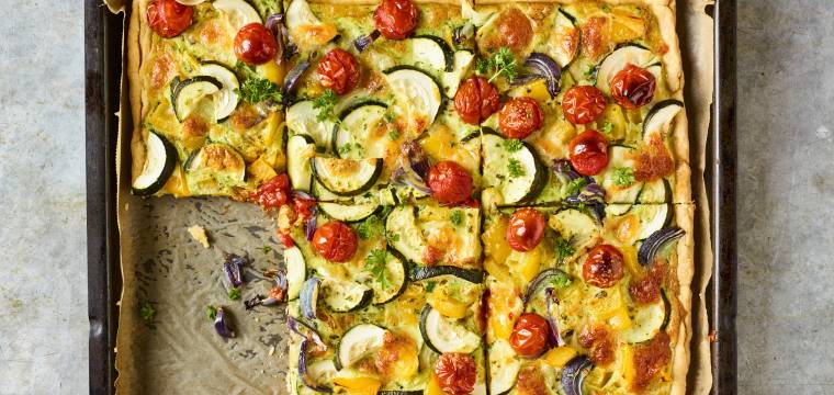 Mediterrane Tomate-Zucchini-Quiche