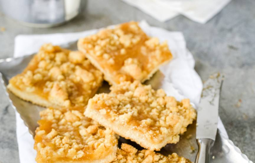 Apfelmuskuchen mit Streusel gemixt im Monsieur Cuisine | ZauberMix