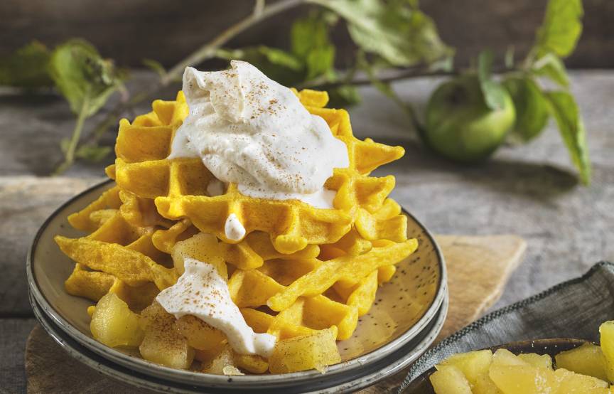 Kürbiswaffeln mit Apfelkompott mit dem Monsieur Cuisine | ZauberMix