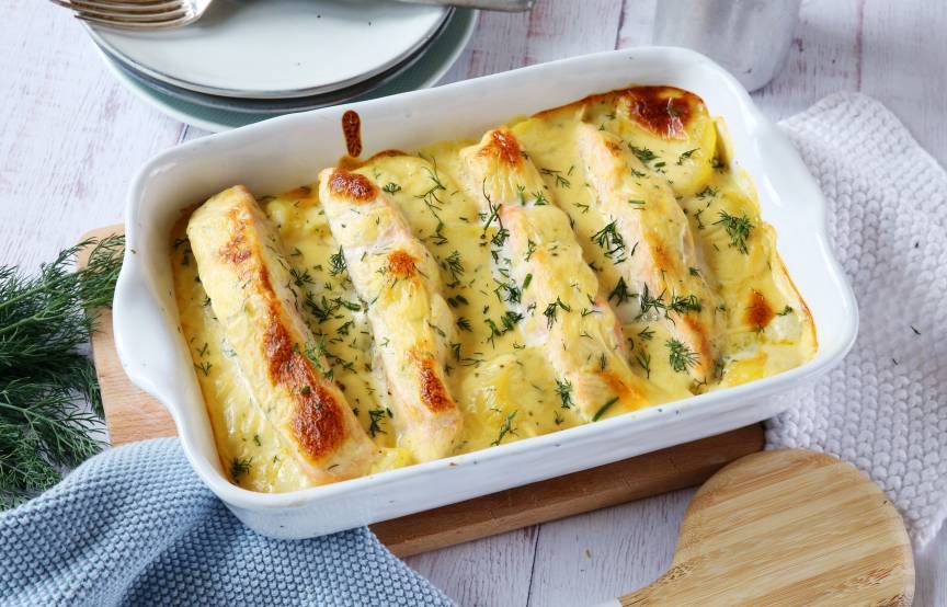 Lachs-Sahne-Gratin mit dem Monsieur Cuisine | ZauberMix