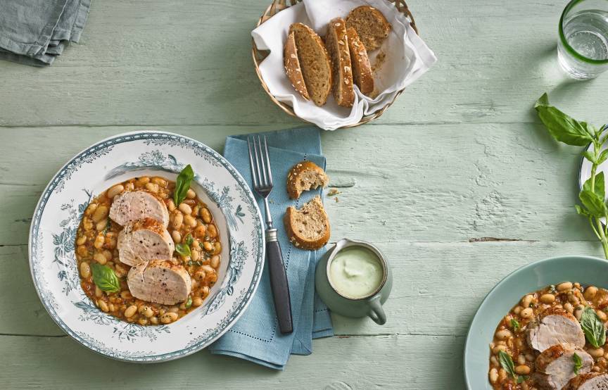 Schweinefilet mit Bohnensalat aus dem Monsieur Cuisine | ZauberMix