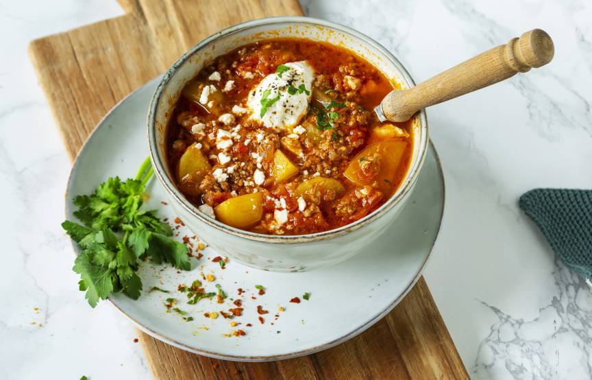 Kartoffel-Hack-Topf mit Feta im Monsieur Cuisine | ZauberMix