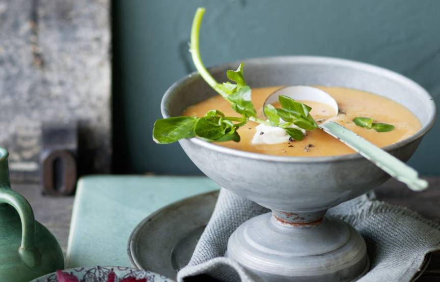 Kürbis-Pastinaken-Suppe mit Bete aus dem Monsieur Cuisine | ZauberMix
