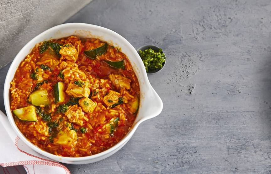 Reistopf mit Hähnchen im Monsieur Cuisine | ZauberMix Reistopf mit Hähnchen im Monsieur Cuisine | ZauberMix