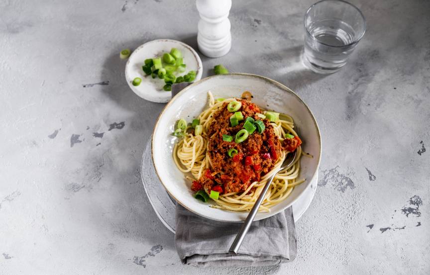 Spaghetti mit Paprika-Bolognese aus dem Monsieur Cuisine | ZauberMix