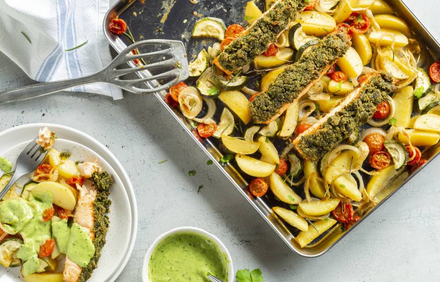 Ofenlachs mit Knusperkruste aus dem Monsieur Cuisine | ZauberMix