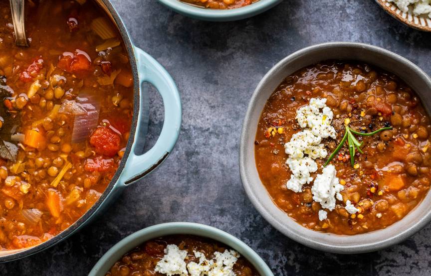 Griechische Linsensuppe mit Feta | ZauberMix
