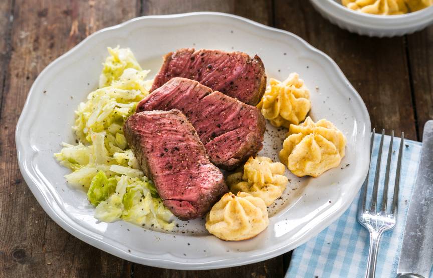 Sous-vide-Filet mit Herzoginkartoffeln | ZauberMix