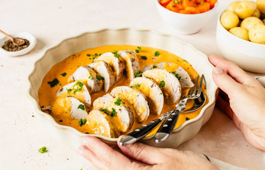 Schweinefilet mit Curry-Sahne-Soße | ZauberMix