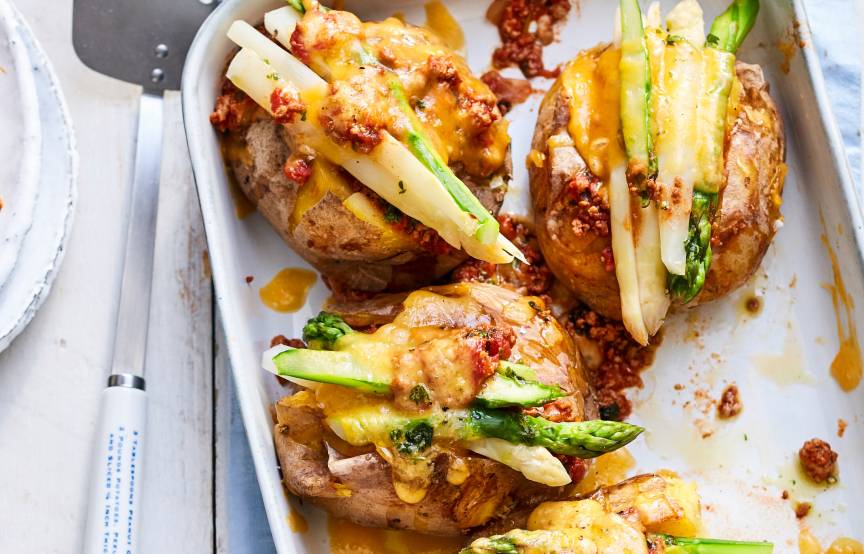 Überbackene Ofenkartoffeln mit Spargel | ZauberMix