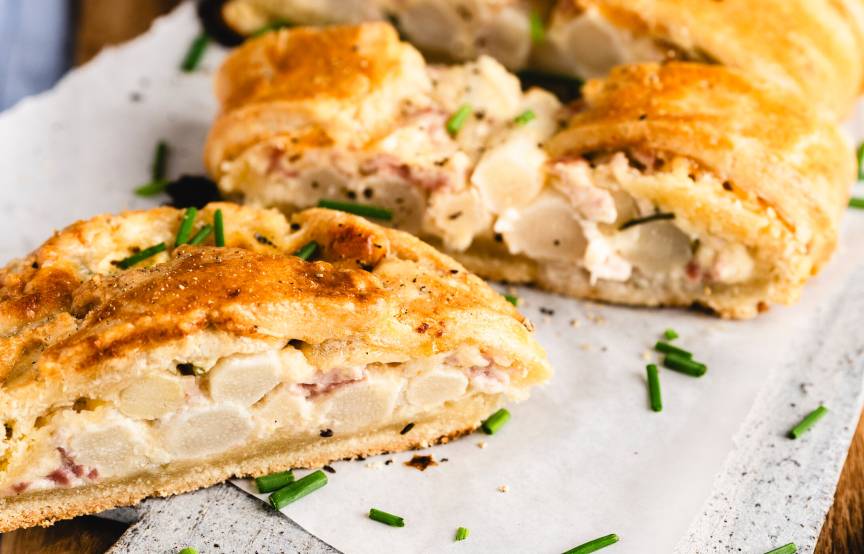 Spargelstrudel mit Camembert-Schinken-Creme | ZauberMix Spargelstrudel mit Camembert-Schinken-Creme | ZauberMix