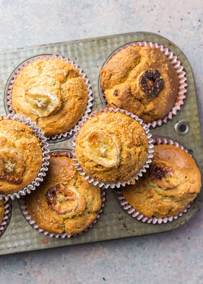 Gesunde Bananenmuffins ohne Zucker