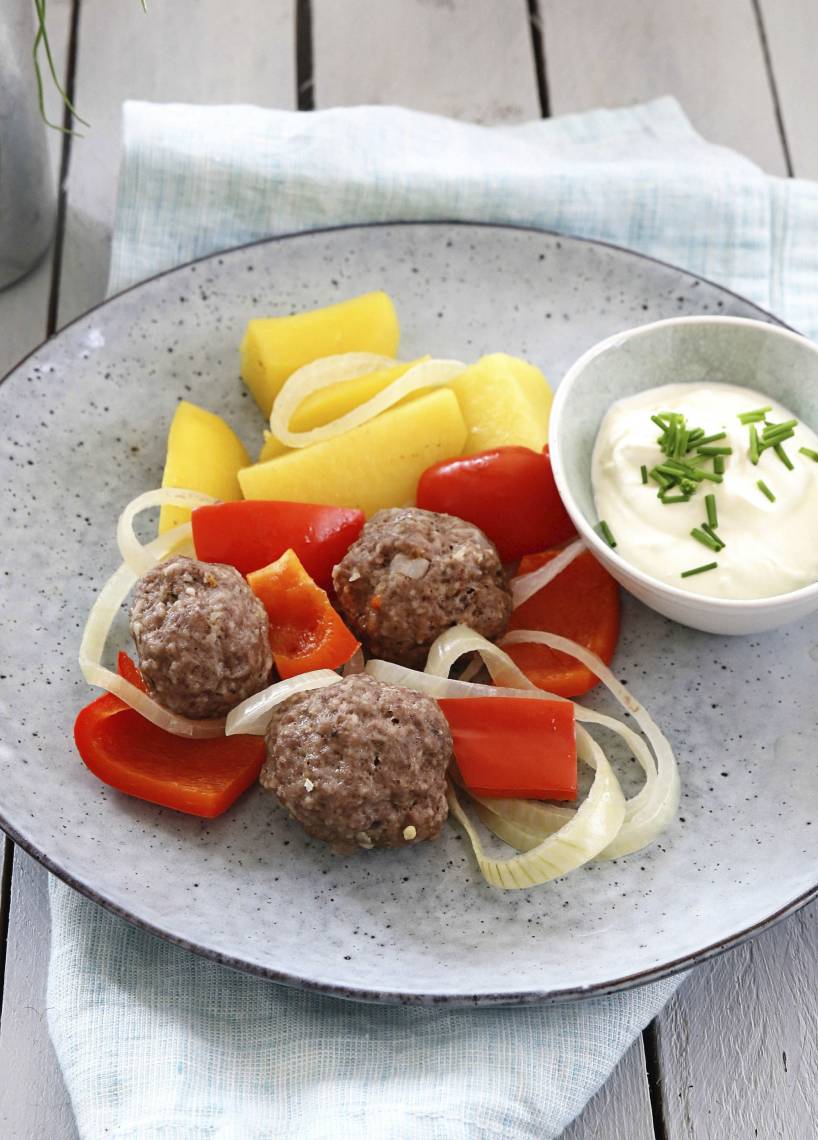 All-in-one-Hackbällchen mit Gemüse