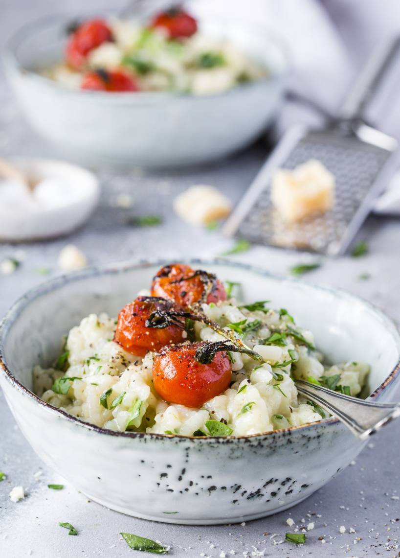 Bärlauch-Risotto mit Kirschtomaten