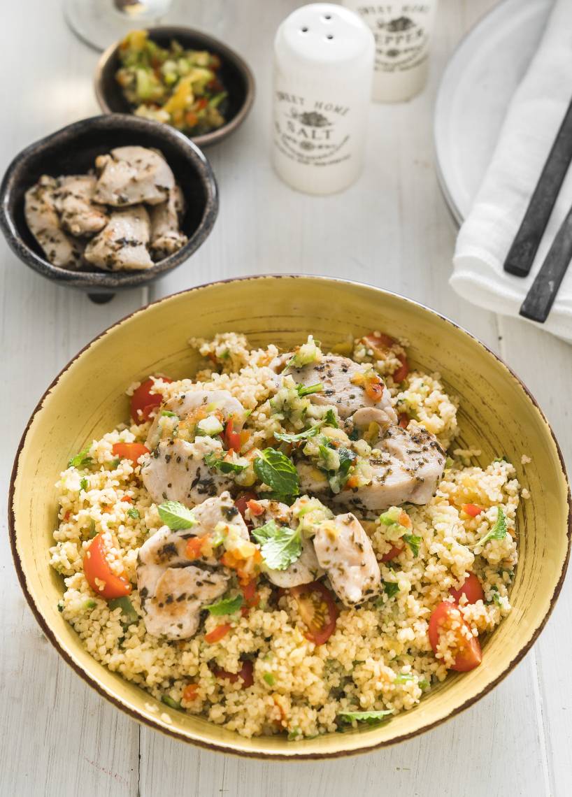 Couscoussalat mir Hähnchen aus dem Monsieur Cuisine | ZauberMix