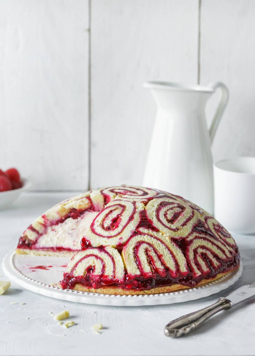 Frischkäse-Kuppeltorte mit Fruchtfüllung mit dem Monsieur Cuisine