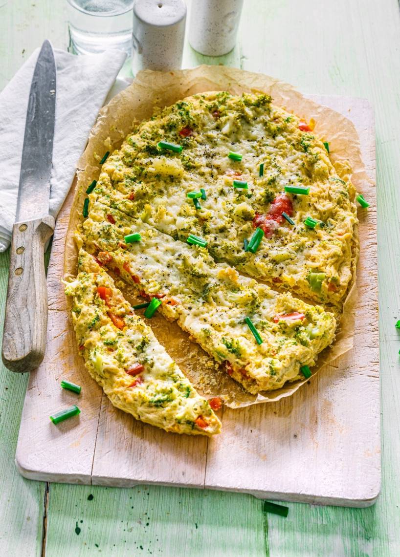 Gedämpftes Gemüse-Omelett