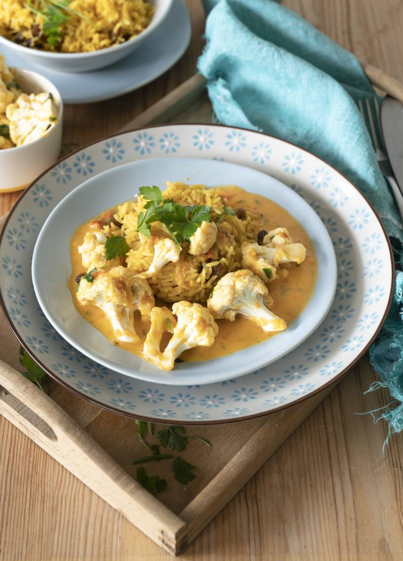 Curryreis mit Gemüserahmsoße im Monsieur Cuisine | ZauberMix