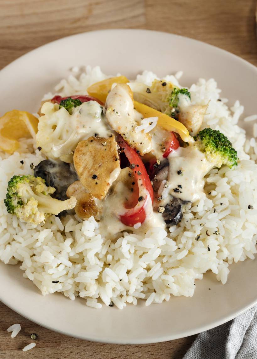 Hähnchen mit Reis und Gemüse aus dem Monsieur Cuisine | ZauberMix
