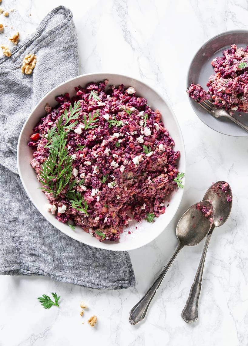 Herbstsalat mit Feta