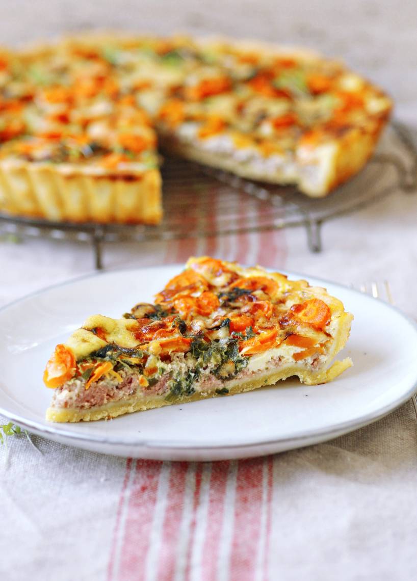 Karottenquiche mit Hackfleisch