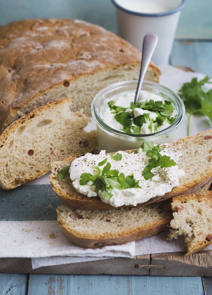 Kartoffelbrot mit Speck