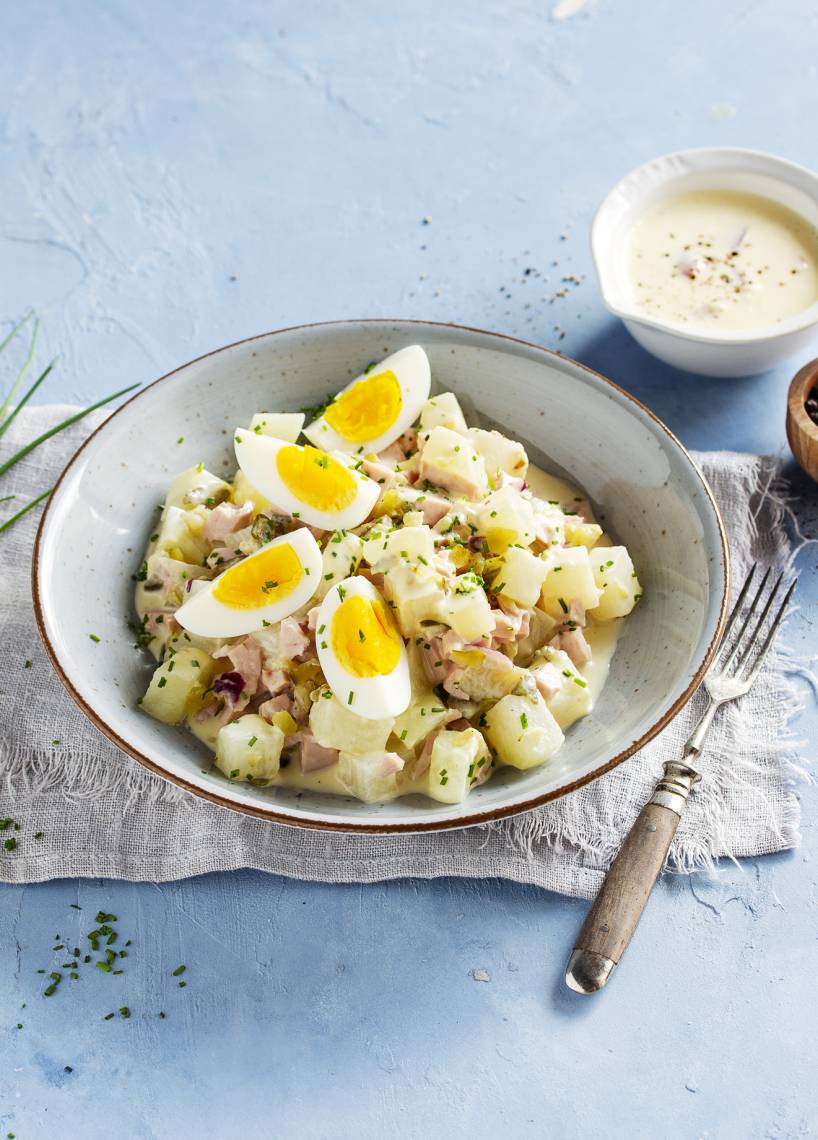 „Kartoffelsalat“ aus Kohlrabi aus dem Monsieur Cuisine | ZauberMix