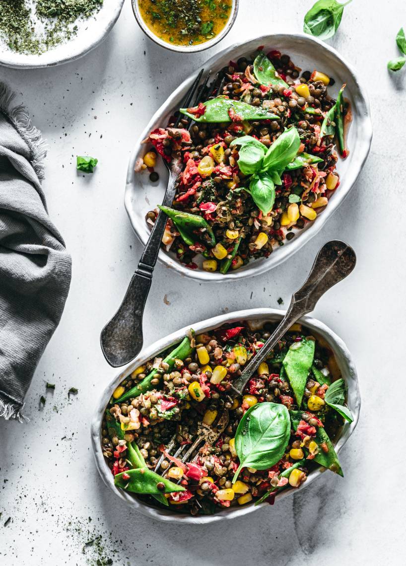 Linsensalat mit Paprika und Mais aus dem Monsieur Cuisine | ZauberMix Linsensalat mit Paprika und Mais aus dem Monsieur Cuisine | ZauberMix